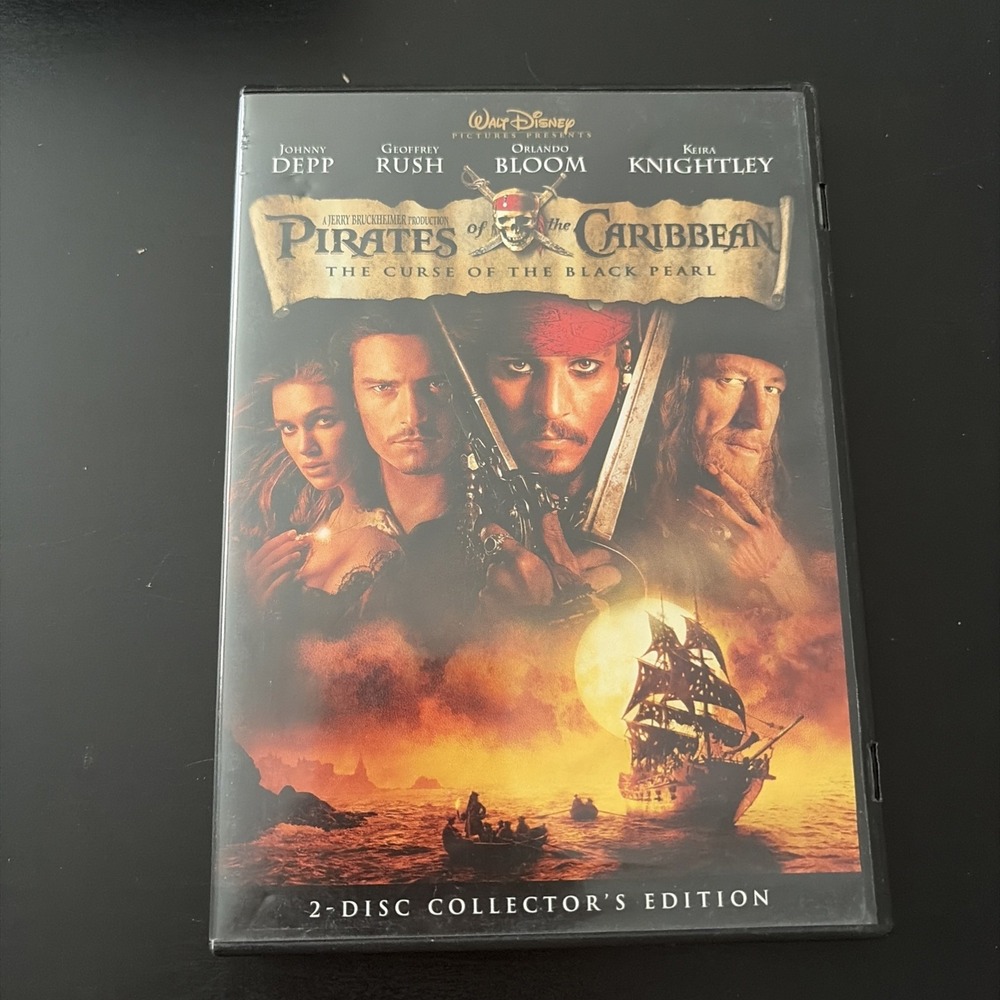 Pirates of the Caribbean: The Curse of the Black Pearl DVD 2003 2 Disc Movie